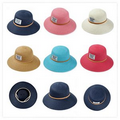 Solid Color Women Straw Caps